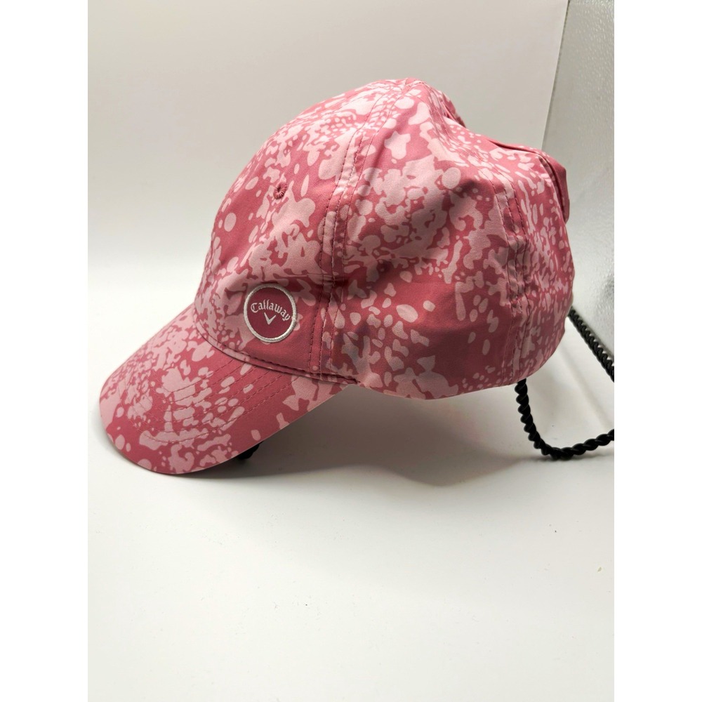 Callaway Ponyflo Women’s Pink Abstract Golf Hat Cap Polyester Adjustable